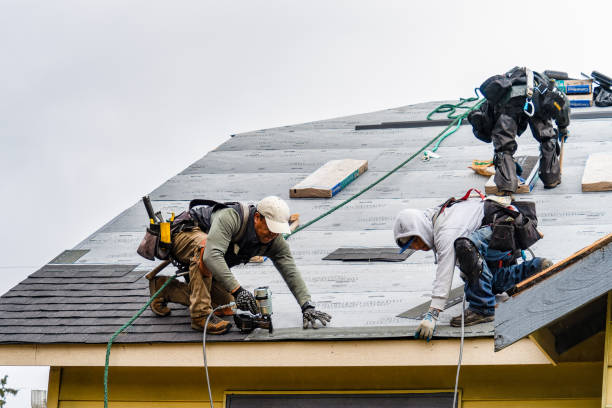 Professional Roofing technician working in Rowland, NC
